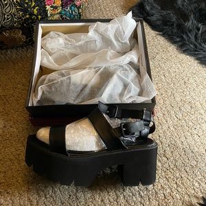 Black Platform heels